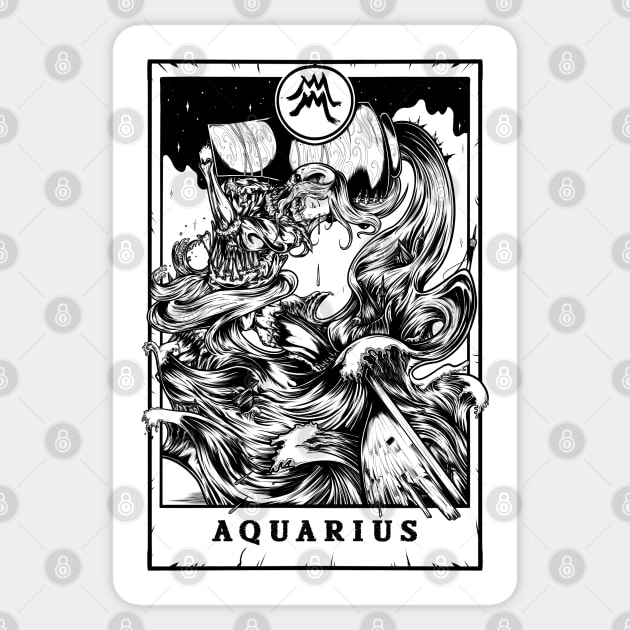 Aquarius Zodiac Tarot Sticker by Scottconnick